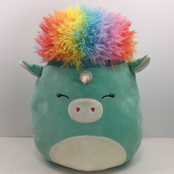 Squishmallow Squish Doos Kennedy Unicorn Plush Pillow Rainbow Hair Tail 17" - Picture 1 of 13